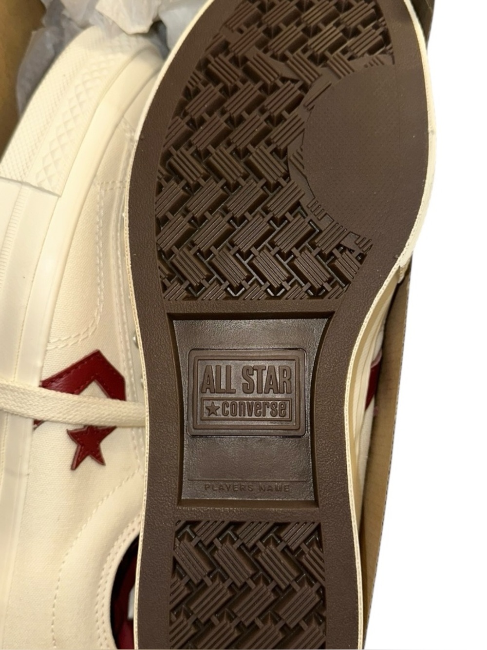 Converse Star Player 76 Egret & Park Red Shoes Size Men’s 8.5/ 10 Women’s NWT - Picture 14 of 15